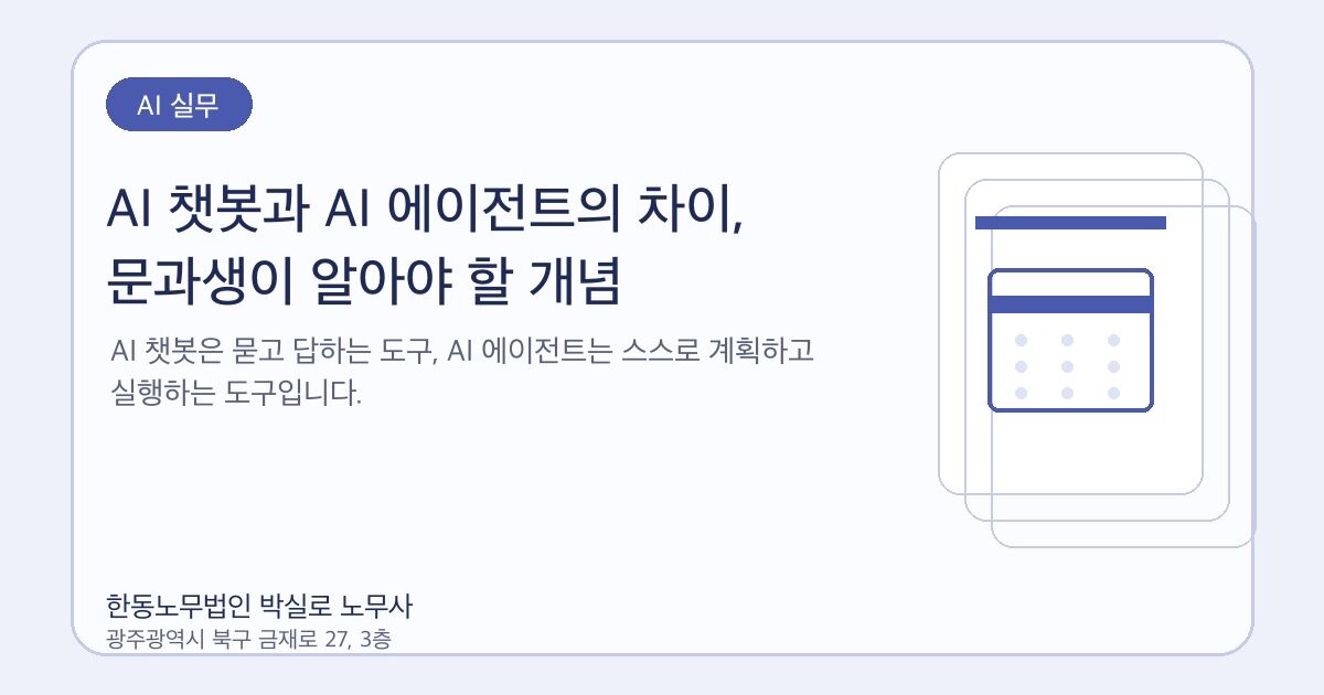AI 챗봇과 AI 에이전트의 차이, 문과생이 알아야 할 개념