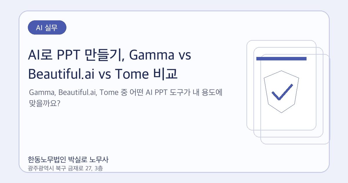 AI로 PPT 만들기, Gamma vs Beautiful.ai vs Tome 비교