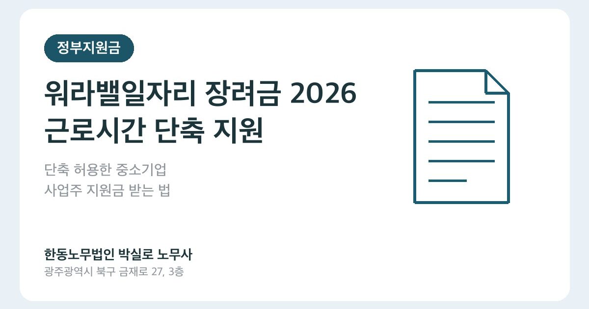 워라밸 4.5 프로젝트, 근로시간 단축·주4.5일제 도입 전 노무 리스크