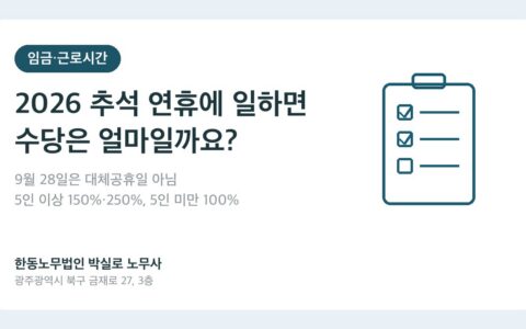 2026 추석 연휴에 일하면 수당은? 9월 28일은 대체공휴일 아닙니다 (쇼츠 해설)