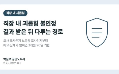직장 내 괴롭힘 불인정 결과를 받았을 때: 노동청 진정과 다투는 경로